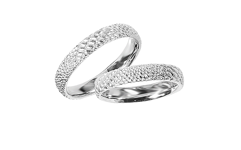 45450+45451-wedding rings, gold 750